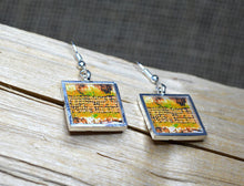 MUSTARD YELLOW / Ochre handmade Dangle Earrings, square, modern art