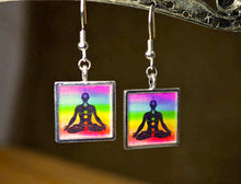 YOGA Earrings, Chakra Jewelry Colorful Rainbow Colors, 7 Chakras