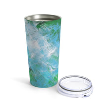 Artsy Travel TUMBLER 20oz Abstract Blue Green Art