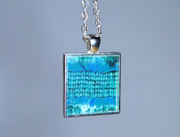 STATEMENT Massive Layered Blue Turquoise and Clear Resin 